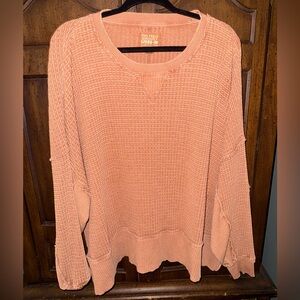 American Eagle Outfitters Women's Sweater in Peach